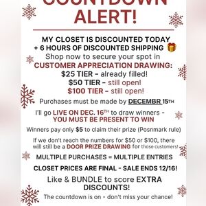 ✨ Holiday Countdown Alert! ✨ Customer Appreciation Drawing